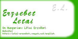 erzsebet letai business card