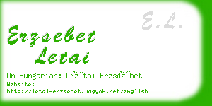 erzsebet letai business card